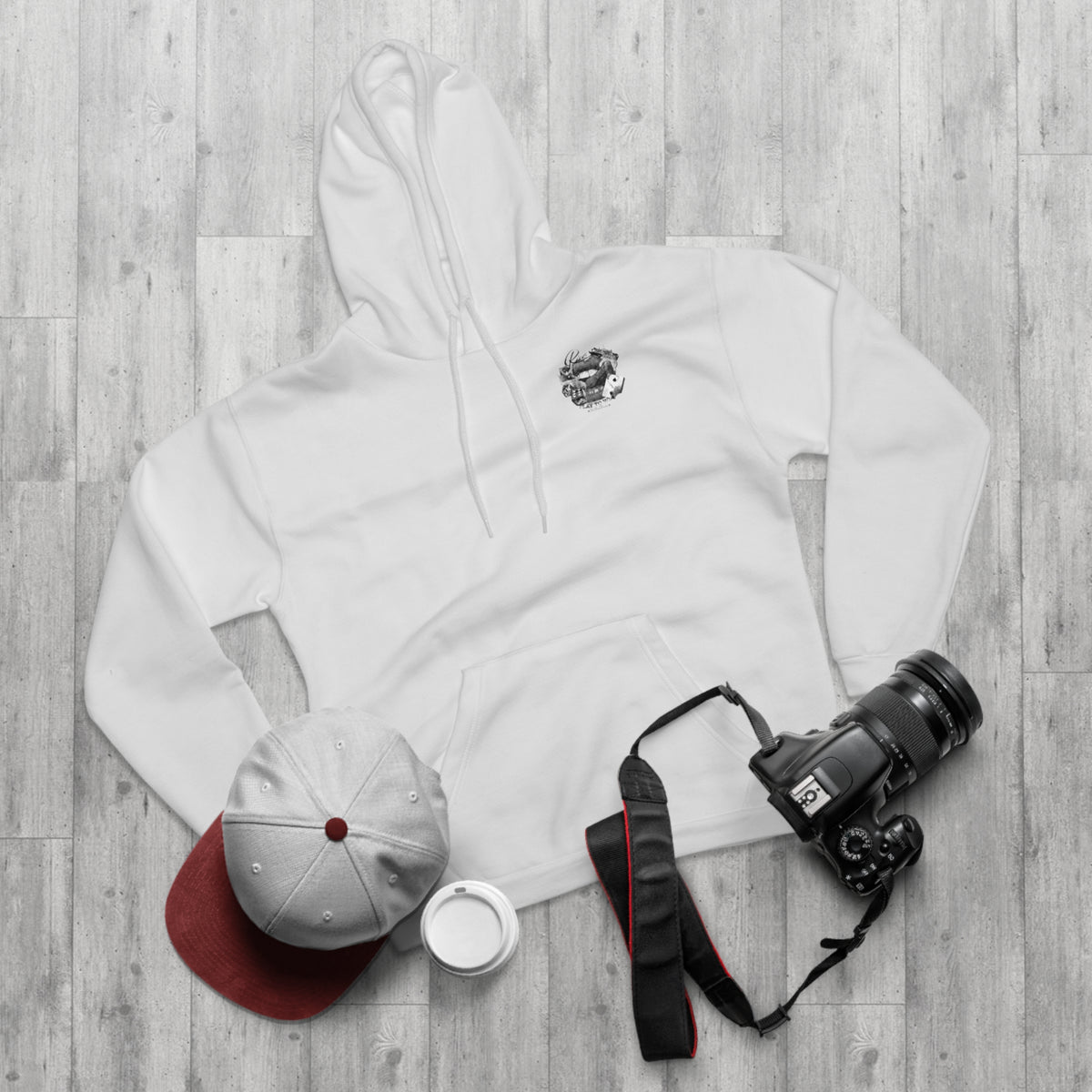 Rise To Win Hoodie — Vintage Poker Lips Graphic Pullover