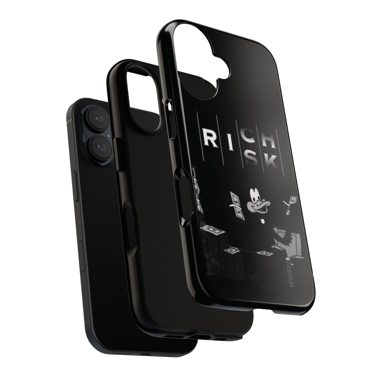 Rich Risk Phone Case — Vintage Money Cartoon Protective Case