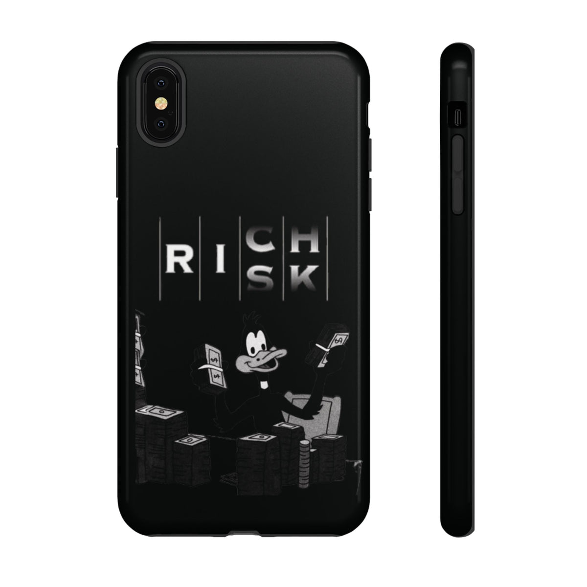 Rich Risk Phone Case — Vintage Money Cartoon Protective Case
