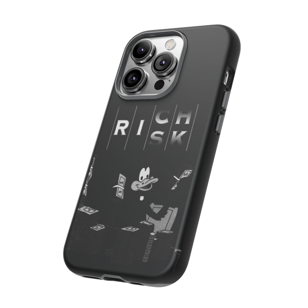 Rich Risk Phone Case — Vintage Money Cartoon Protective Case