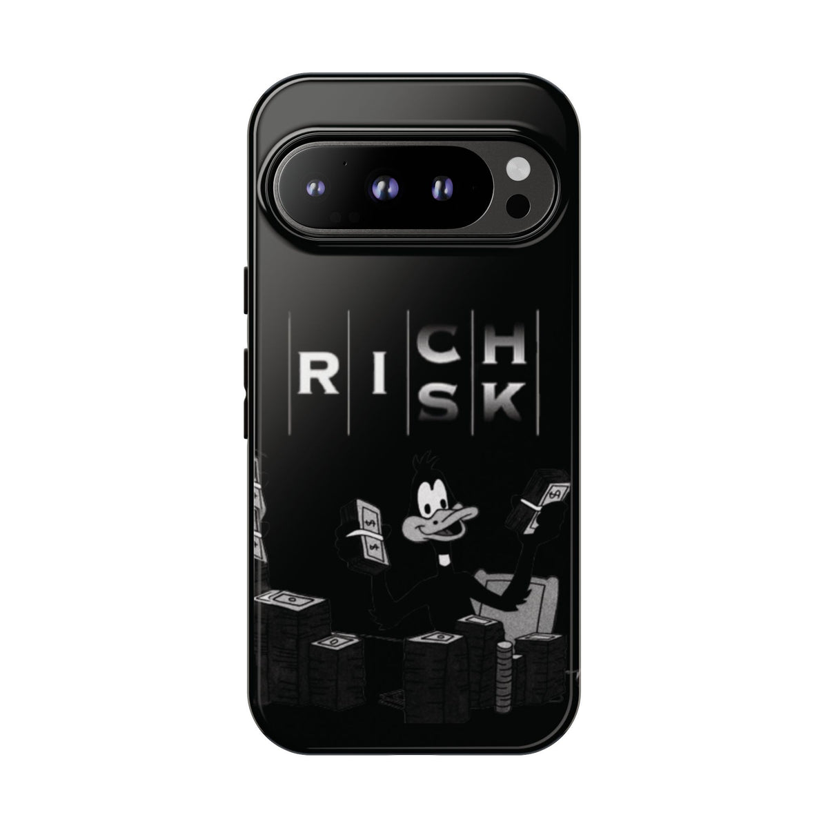 Rich Risk Phone Case — Vintage Money Cartoon Protective Case