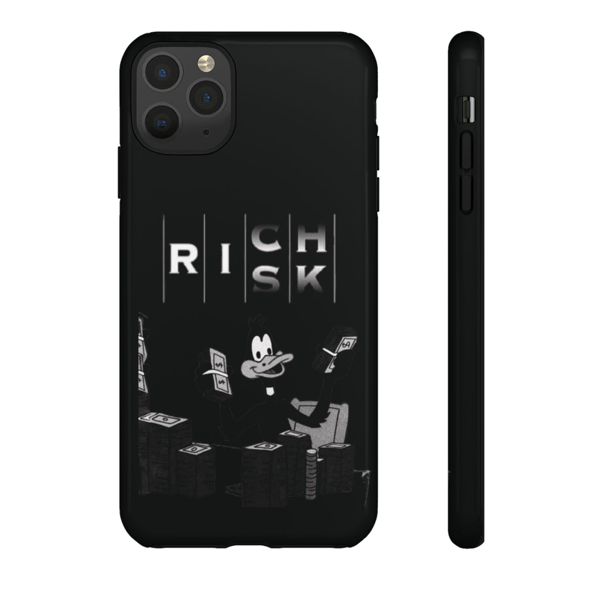 Rich Risk Phone Case — Vintage Money Cartoon Protective Case