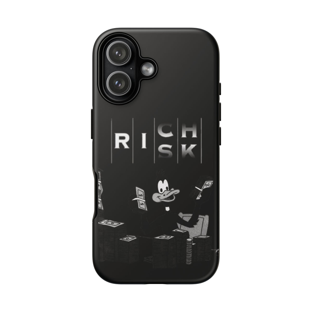 Rich Risk Phone Case — Vintage Money Cartoon Protective Case