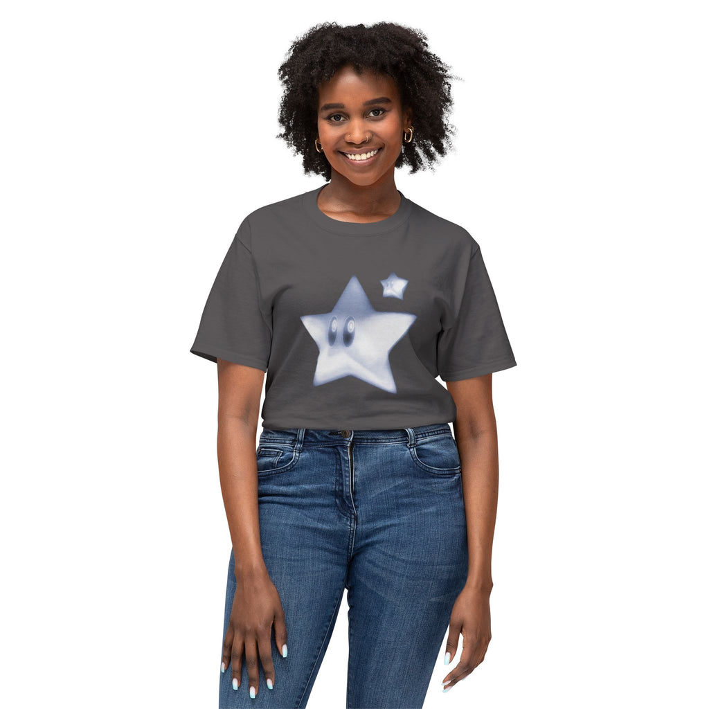 Blue Smiling Star Graphic T-Shirt