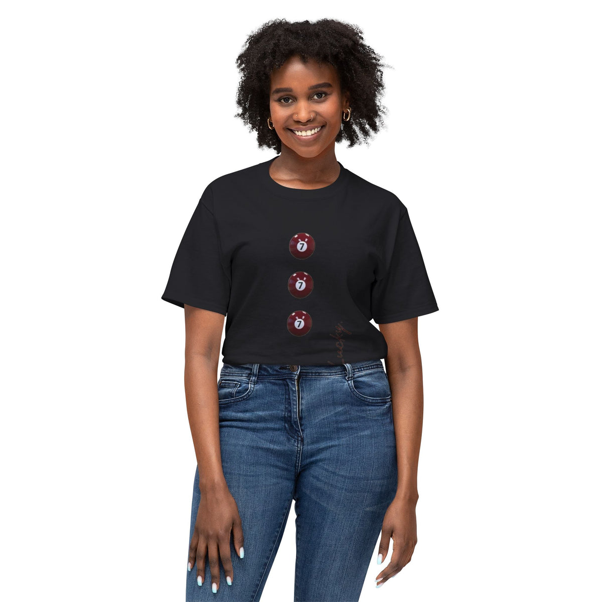Lucky 7s Pool Ball T-Shirt — Minimal Casino Graphic Tee