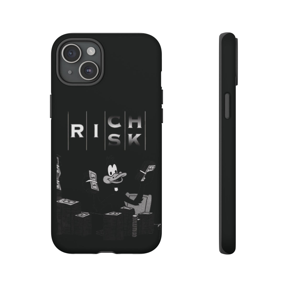 Rich Risk Phone Case — Vintage Money Cartoon Protective Case
