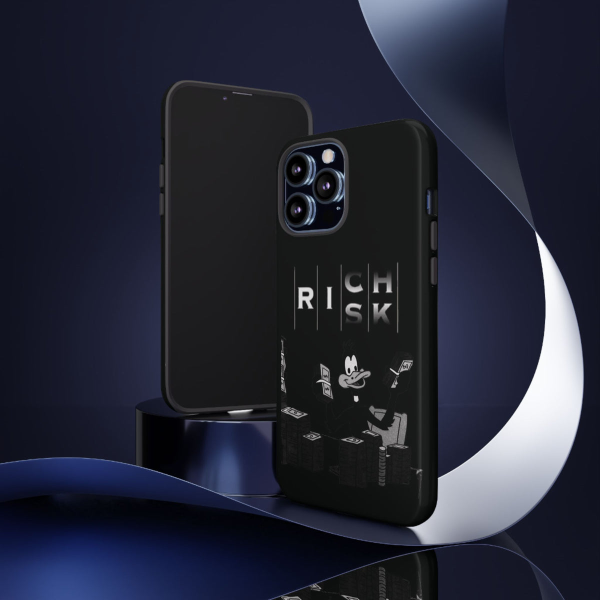 Rich Risk Phone Case — Vintage Money Cartoon Protective Case