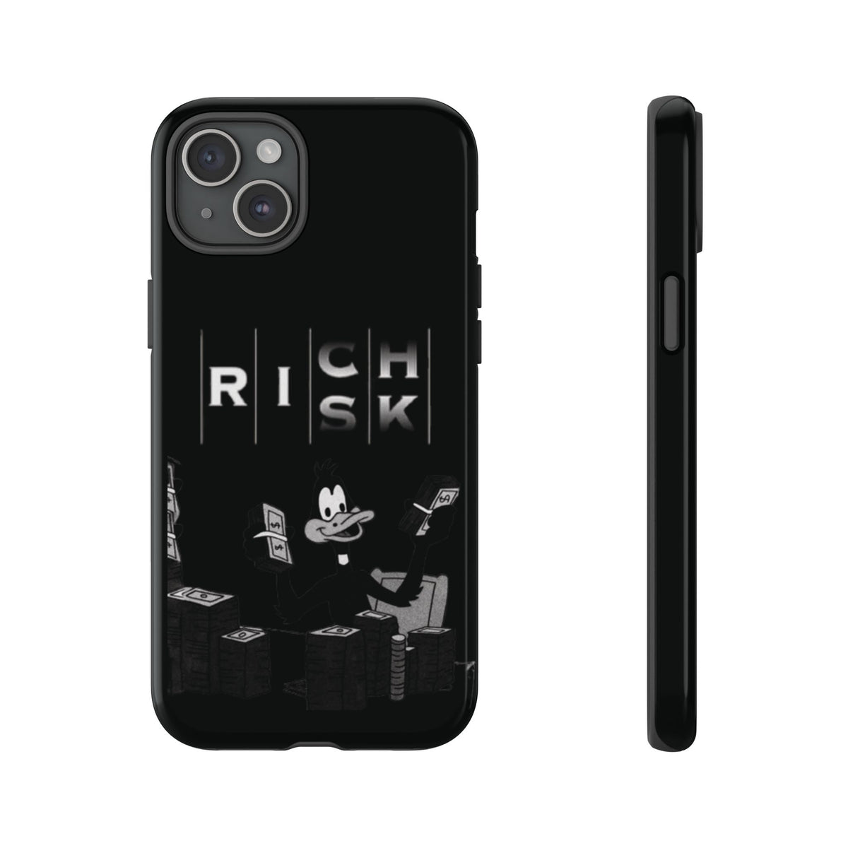 Rich Risk Phone Case — Vintage Money Cartoon Protective Case