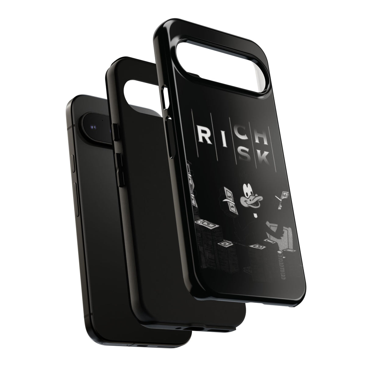 Rich Risk Phone Case — Vintage Money Cartoon Protective Case