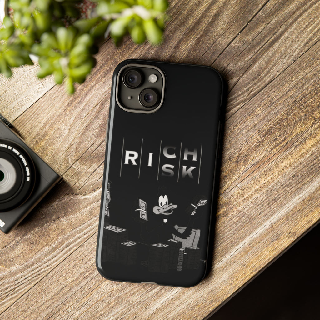Rich Risk Phone Case — Vintage Money Cartoon Protective Case