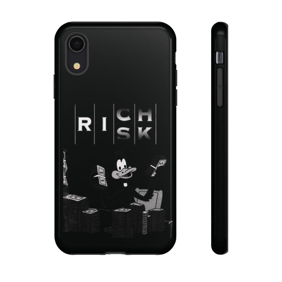 Rich Risk Phone Case — Vintage Money Cartoon Protective Case