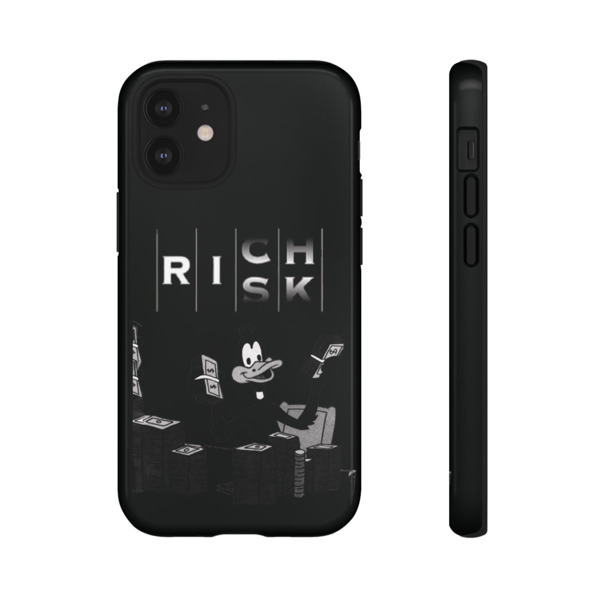 Rich Risk Phone Case — Vintage Money Cartoon Protective Case