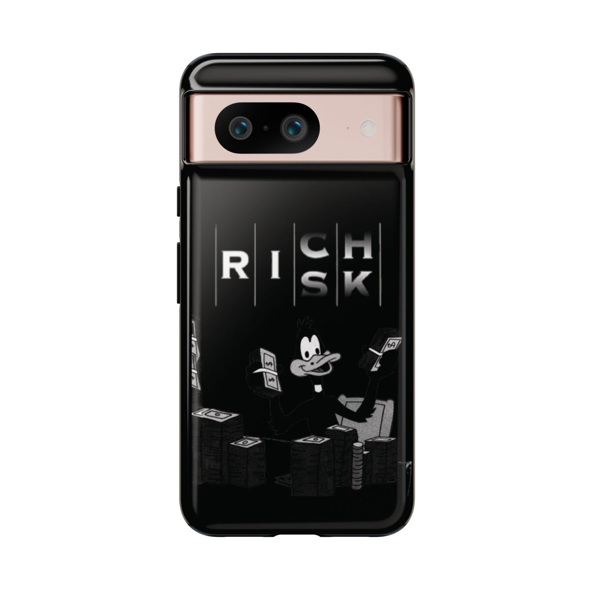 Rich Risk Phone Case — Vintage Money Cartoon Protective Case