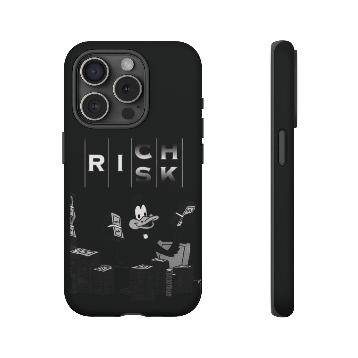 Rich Risk Phone Case — Vintage Money Cartoon Protective Case