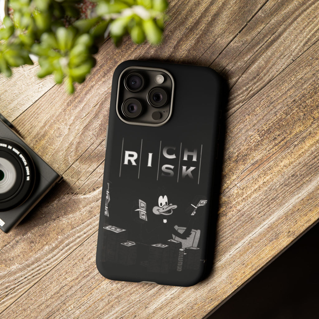 Rich Risk Phone Case — Vintage Money Cartoon Protective Case