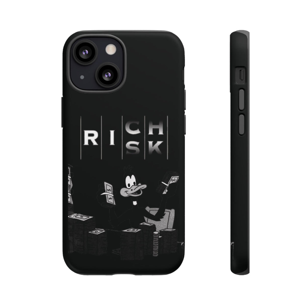 Rich Risk Phone Case — Vintage Money Cartoon Protective Case