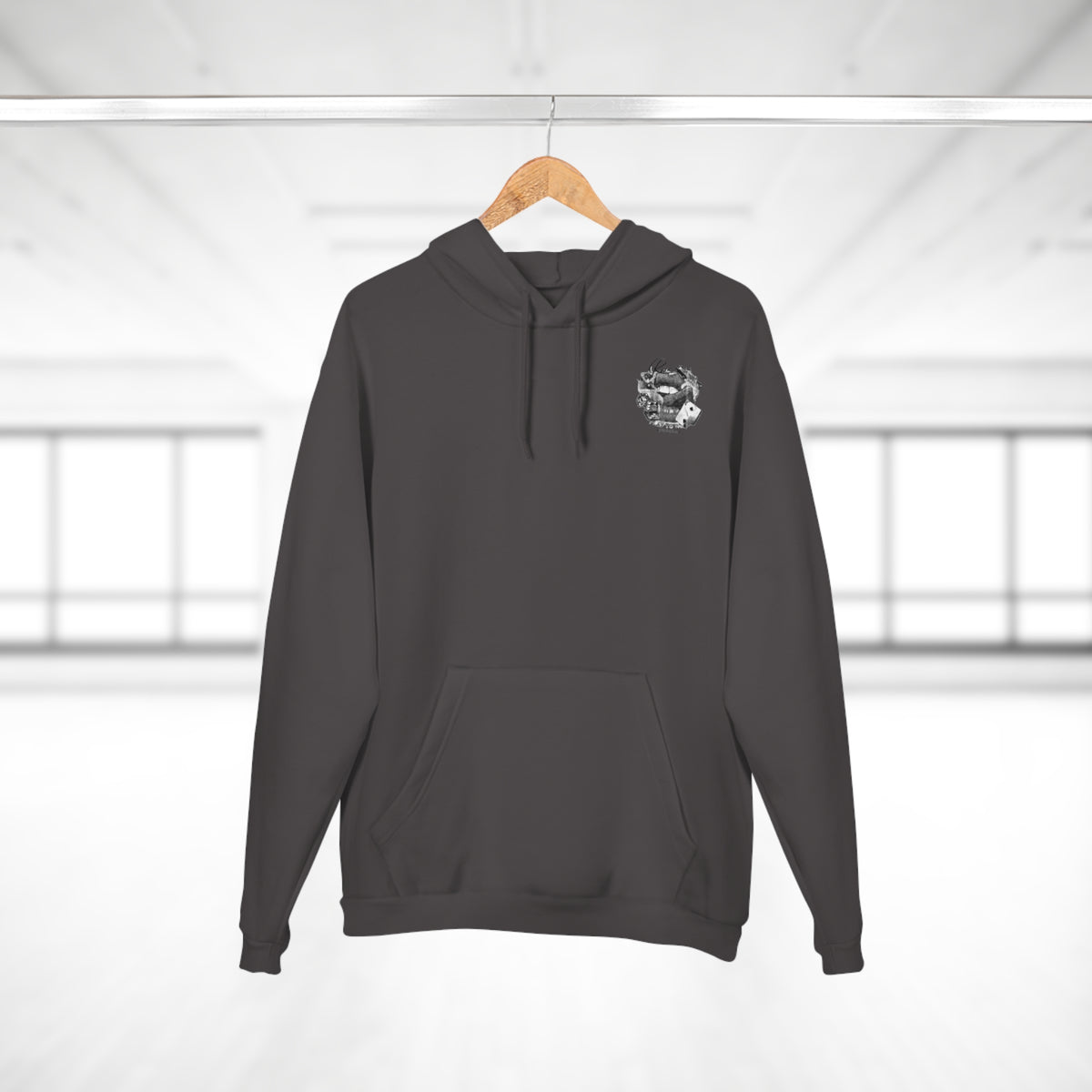 Rise To Win Hoodie — Vintage Poker Lips Graphic Pullover