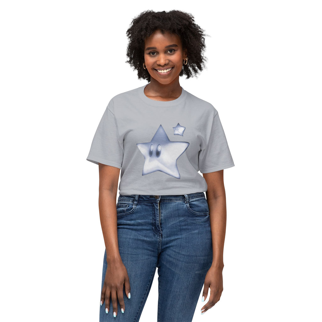 Blue Smiling Star Graphic T-Shirt