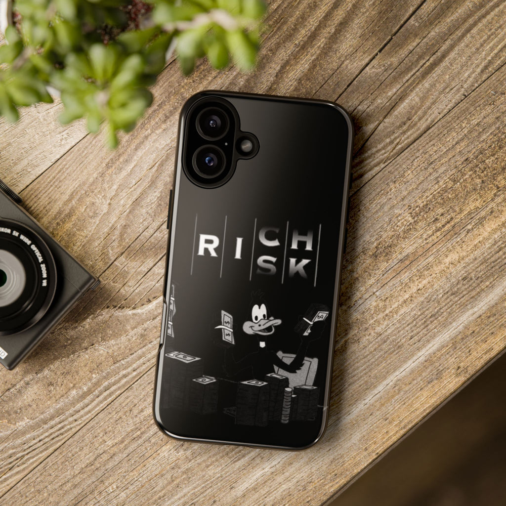 Rich Risk Phone Case — Vintage Money Cartoon Protective Case