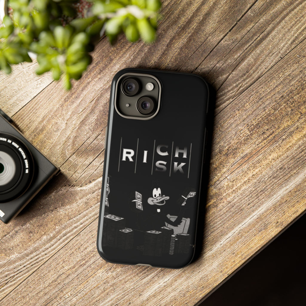 Rich Risk Phone Case — Vintage Money Cartoon Protective Case
