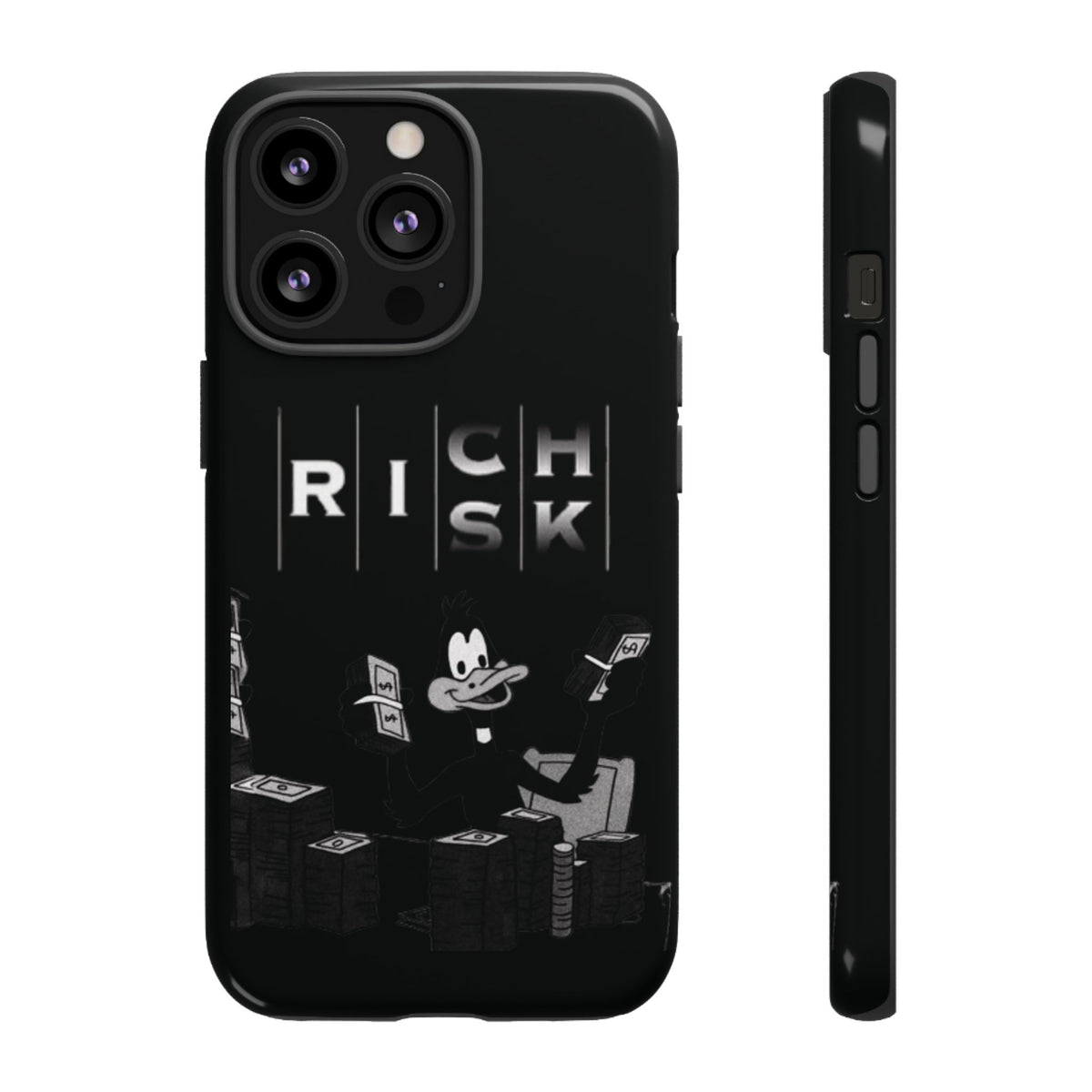 Rich Risk Phone Case — Vintage Money Cartoon Protective Case