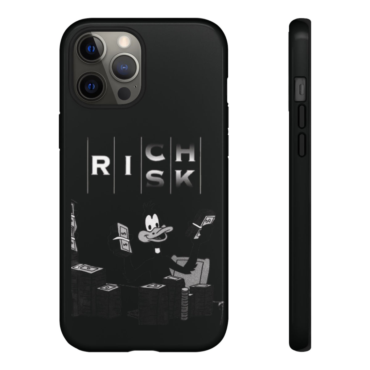 Rich Risk Phone Case — Vintage Money Cartoon Protective Case