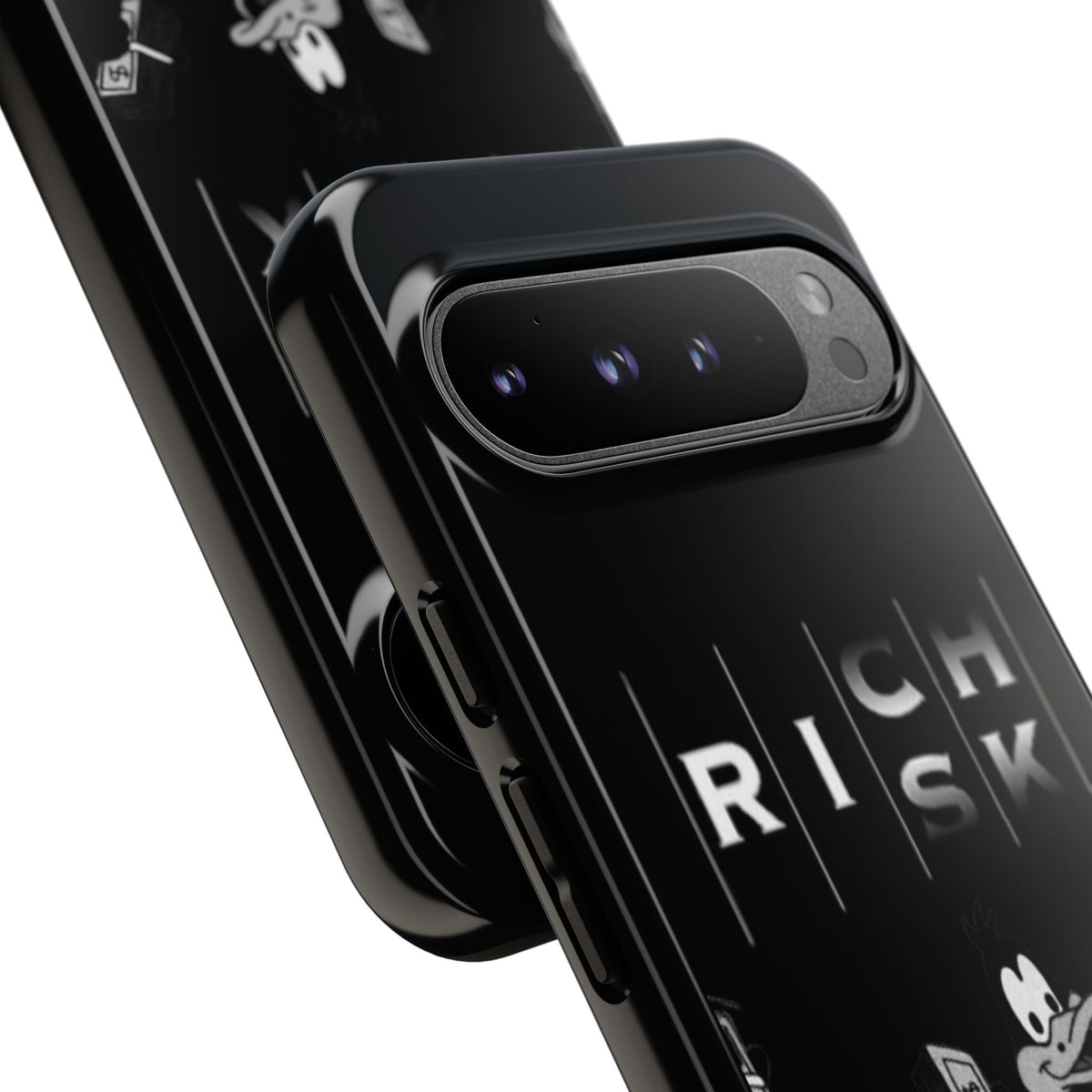 Rich Risk Phone Case — Vintage Money Cartoon Protective Case