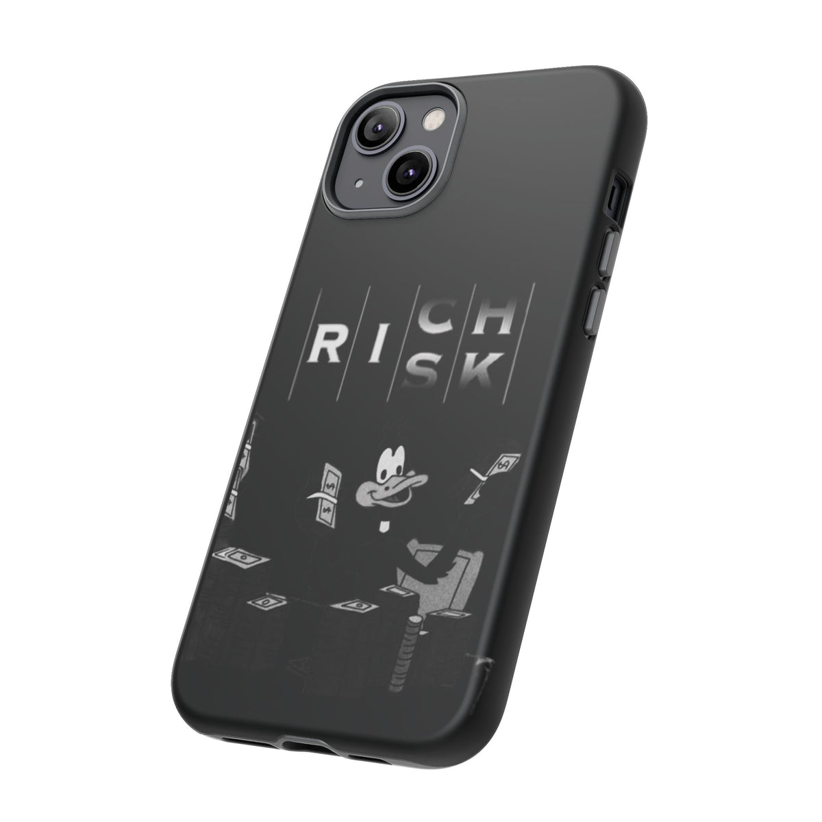 Rich Risk Phone Case — Vintage Money Cartoon Protective Case