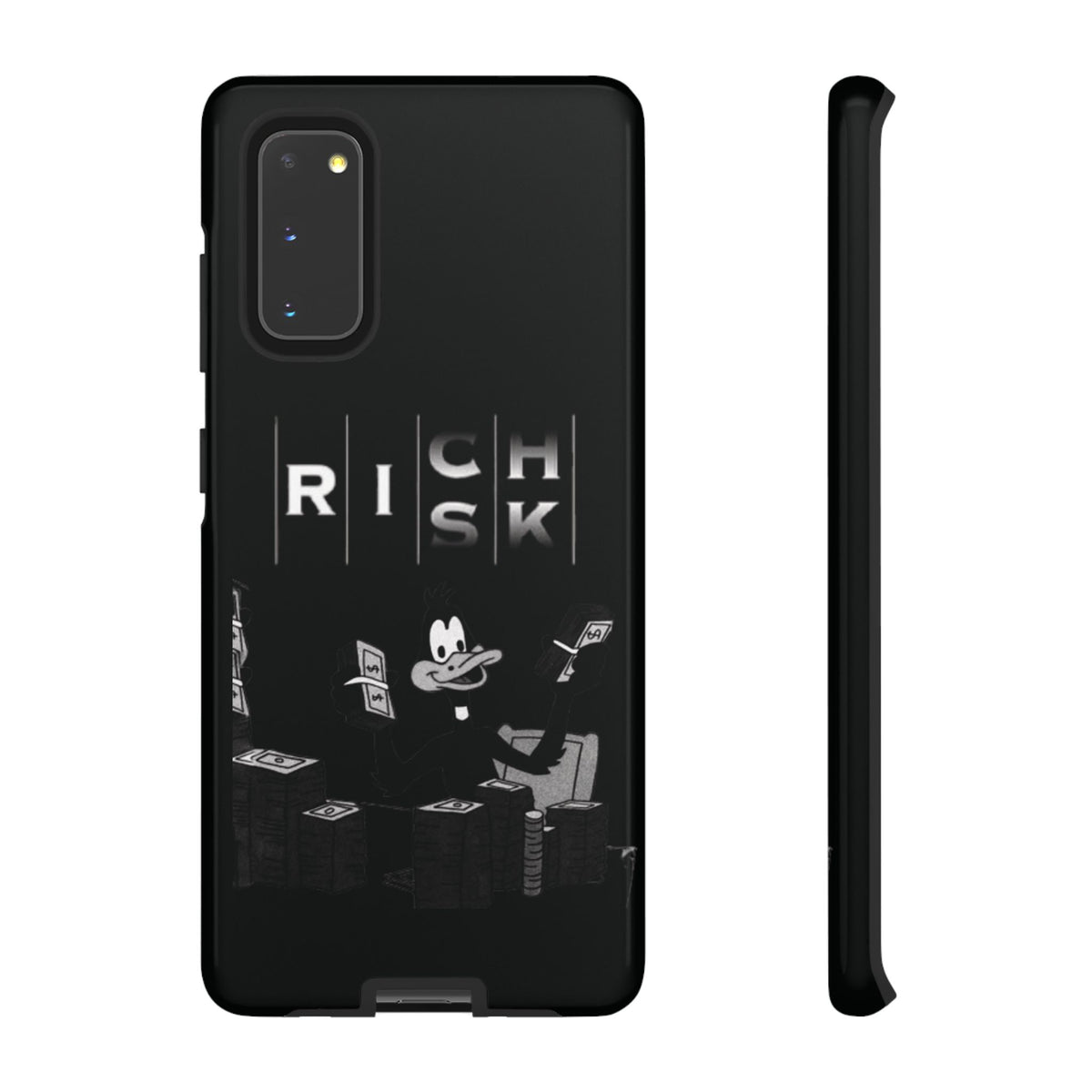 Rich Risk Phone Case — Vintage Money Cartoon Protective Case