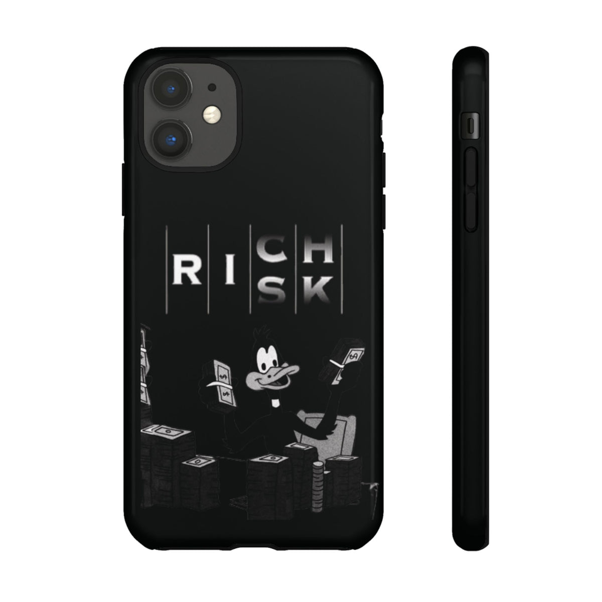 Rich Risk Phone Case — Vintage Money Cartoon Protective Case