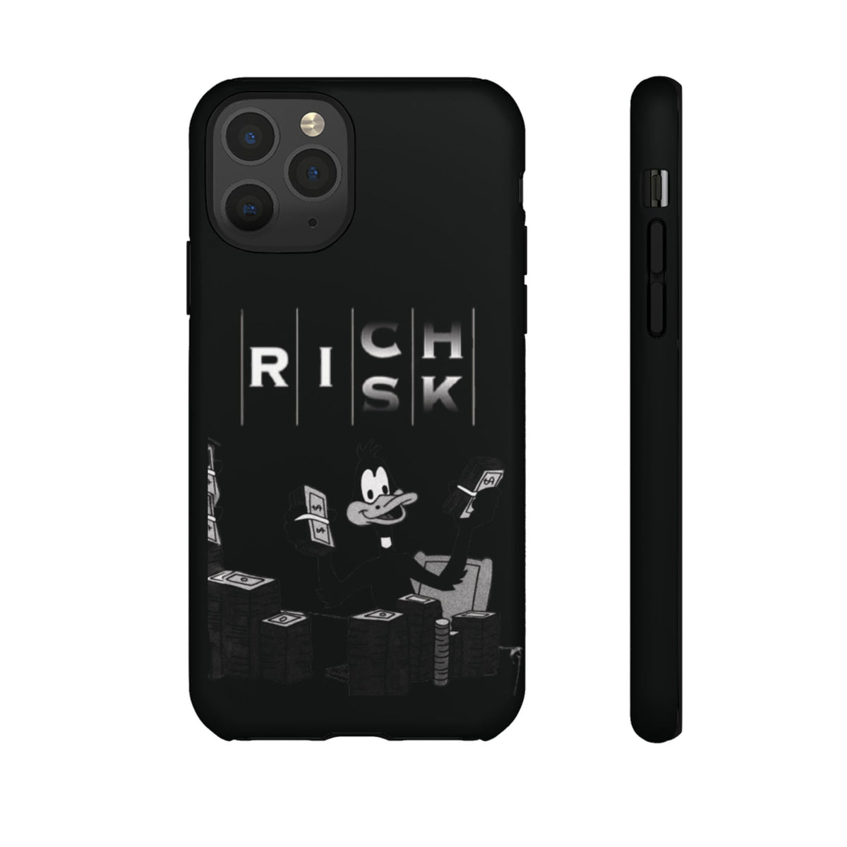 Rich Risk Phone Case — Vintage Money Cartoon Protective Case