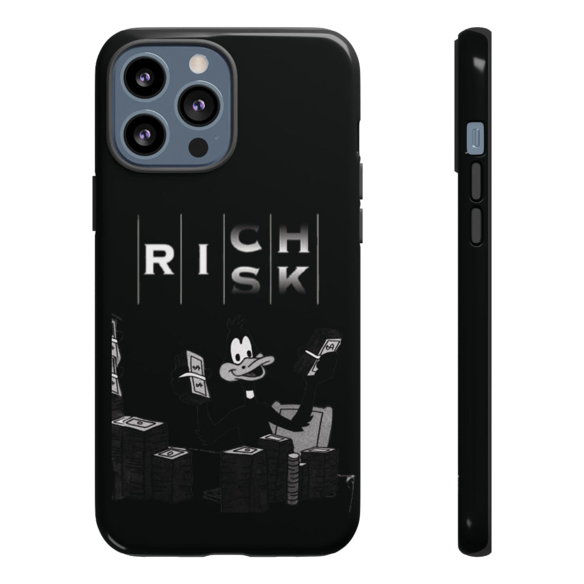Rich Risk Phone Case — Vintage Money Cartoon Protective Case