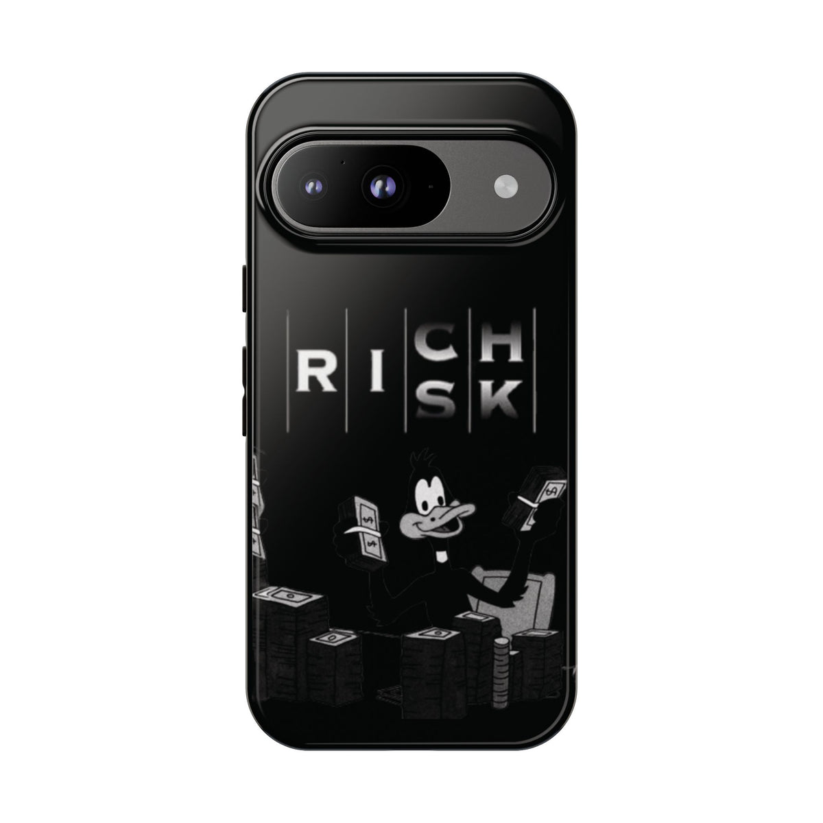 Rich Risk Phone Case — Vintage Money Cartoon Protective Case