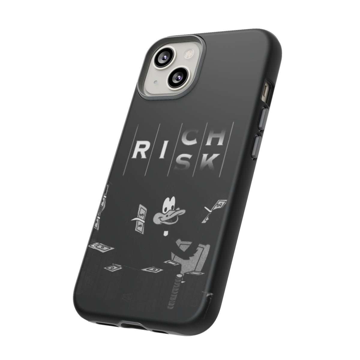 Rich Risk Phone Case — Vintage Money Cartoon Protective Case
