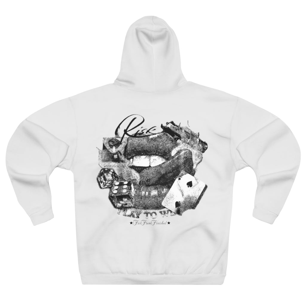 Rise To Win Hoodie — Vintage Poker Lips Graphic Pullover