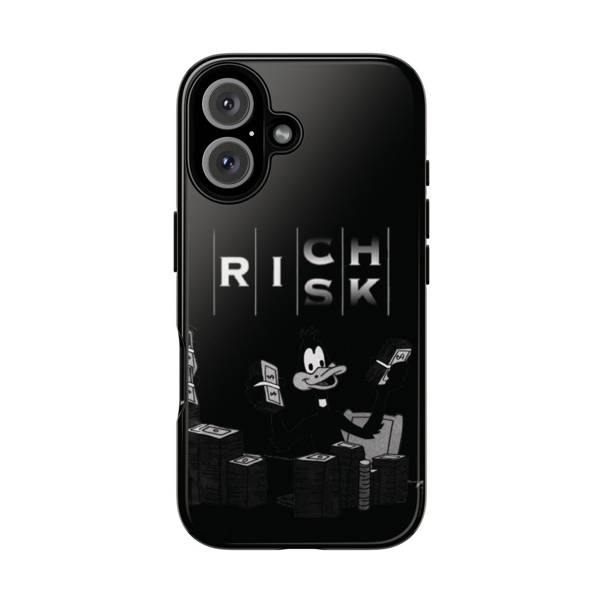 Rich Risk Phone Case — Vintage Money Cartoon Protective Case