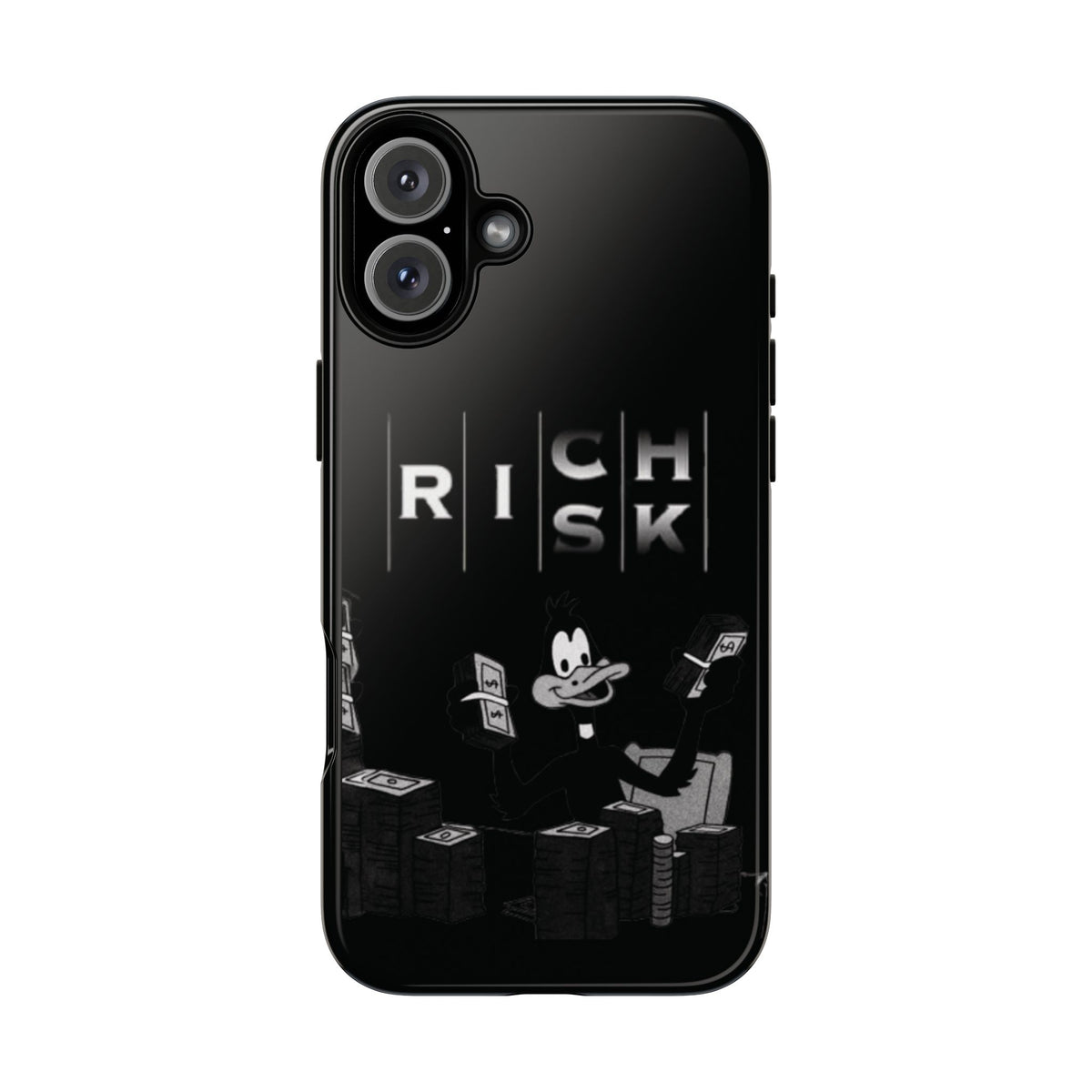 Rich Risk Phone Case — Vintage Money Cartoon Protective Case