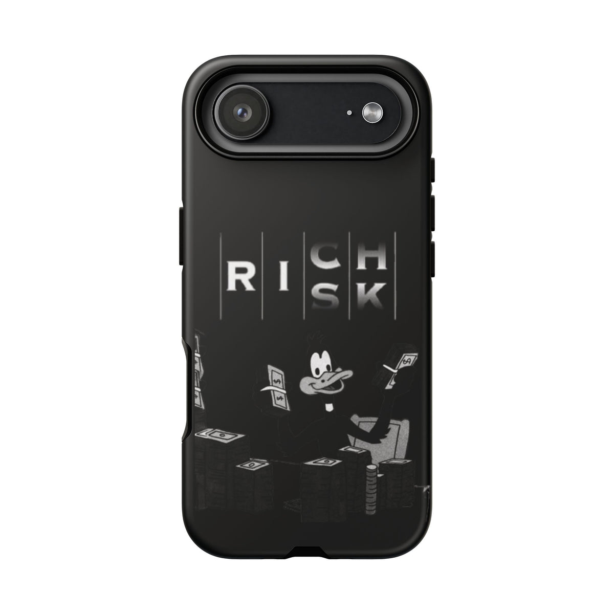 Rich Risk Phone Case — Vintage Money Cartoon Protective Case