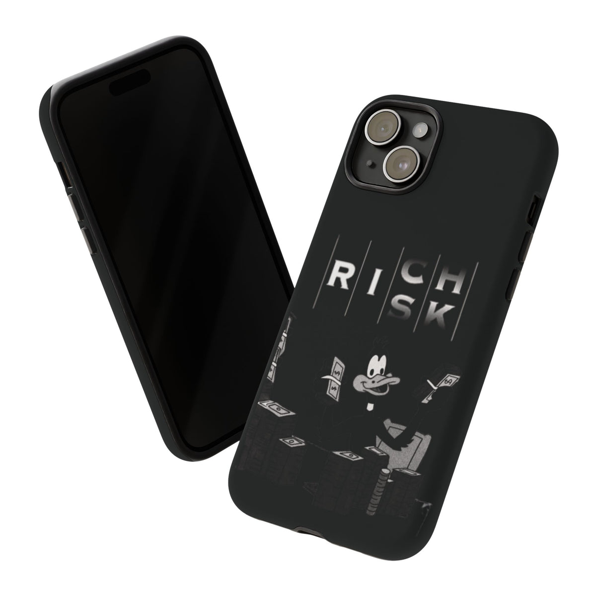 Rich Risk Phone Case — Vintage Money Cartoon Protective Case
