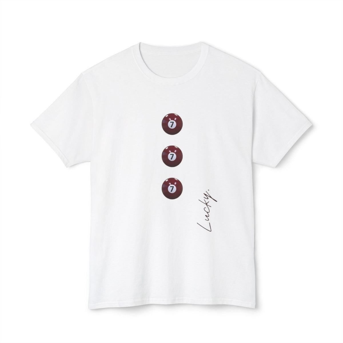 Lucky 7s Pool Ball T-Shirt — Minimal Casino Graphic Tee