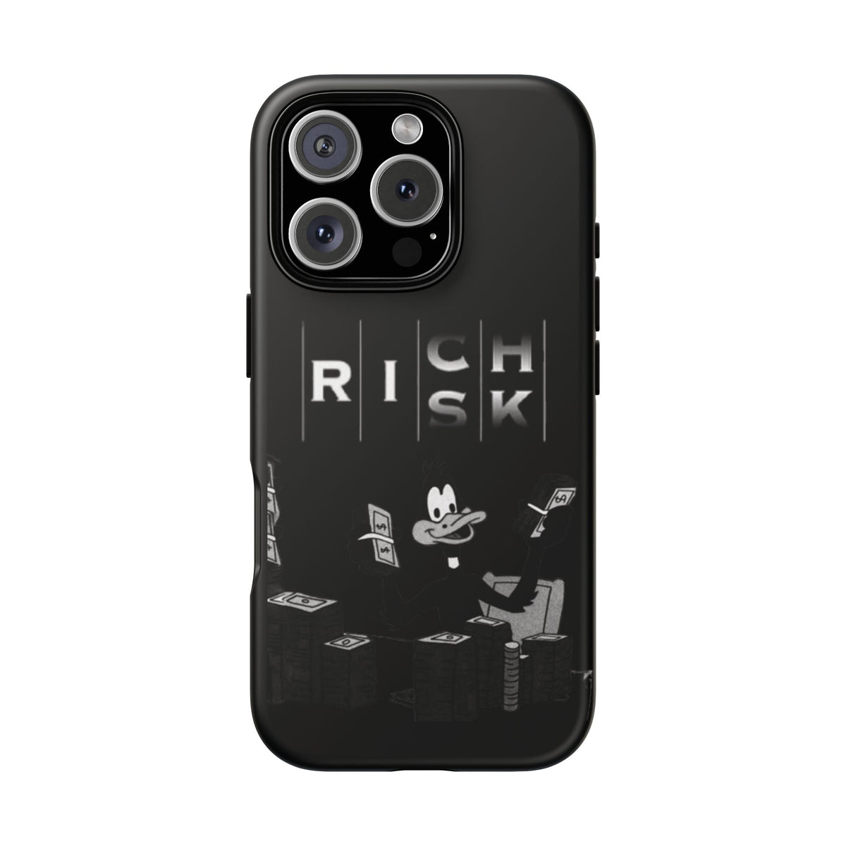 Rich Risk Phone Case — Vintage Money Cartoon Protective Case