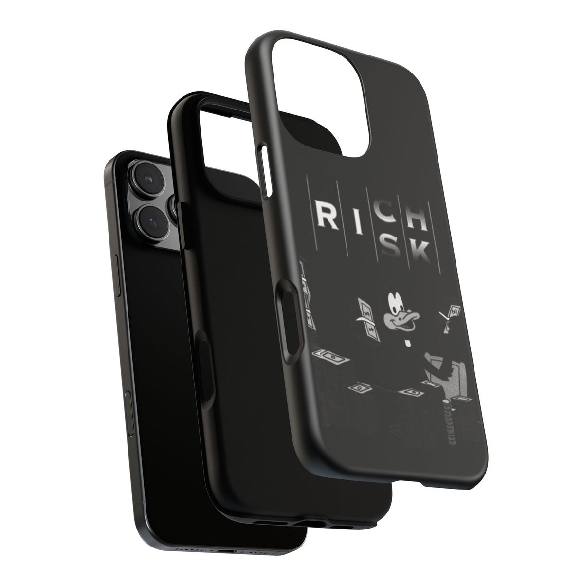 Rich Risk Phone Case — Vintage Money Cartoon Protective Case