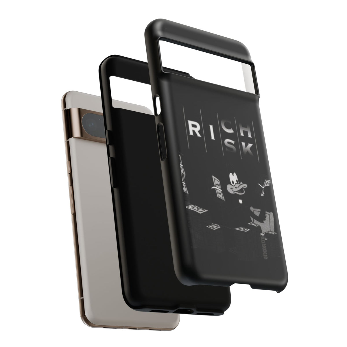 Rich Risk Phone Case — Vintage Money Cartoon Protective Case