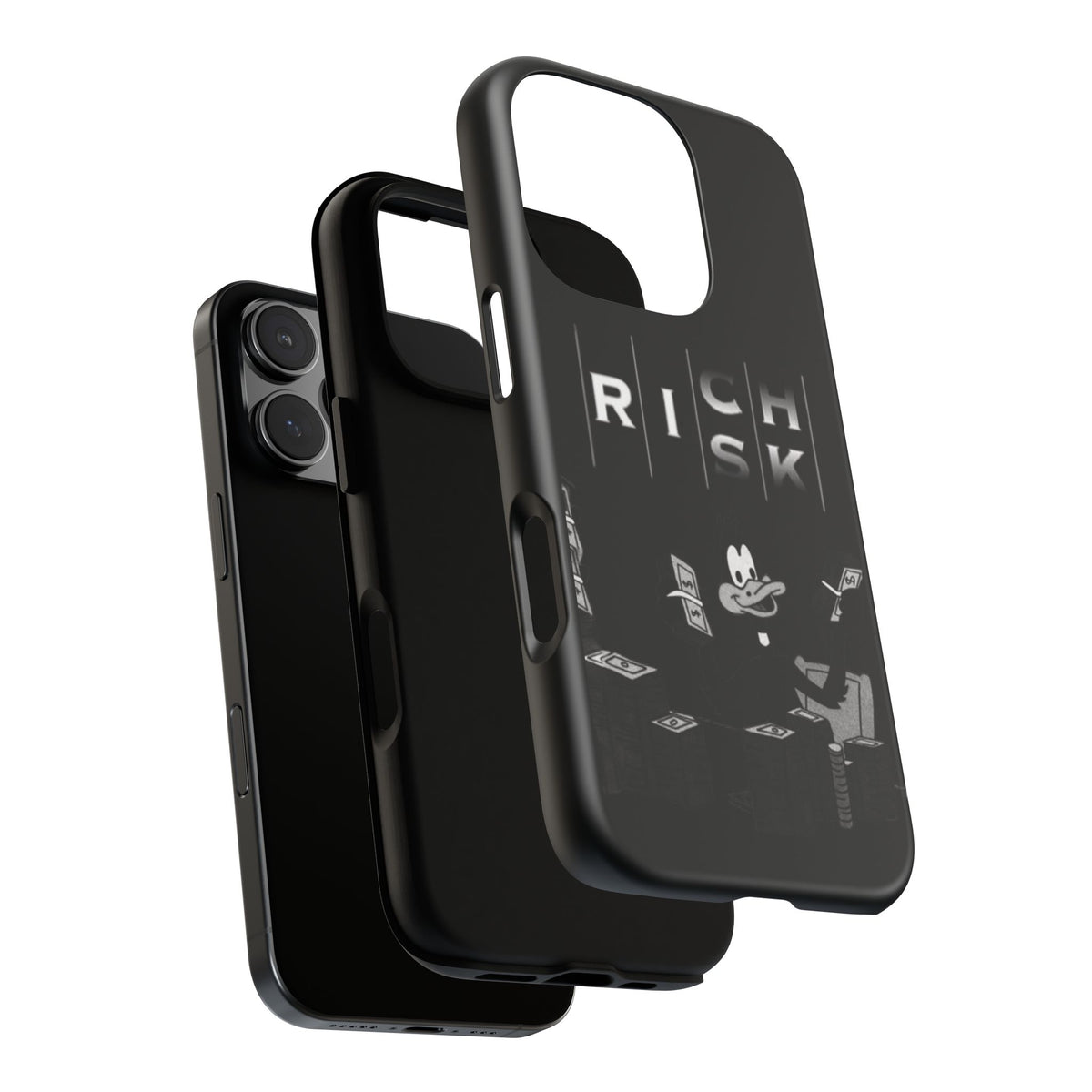 Rich Risk Phone Case — Vintage Money Cartoon Protective Case