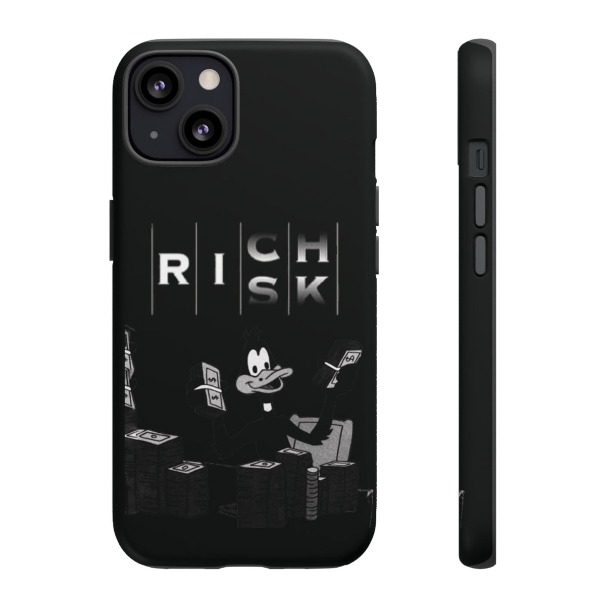 Rich Risk Phone Case — Vintage Money Cartoon Protective Case