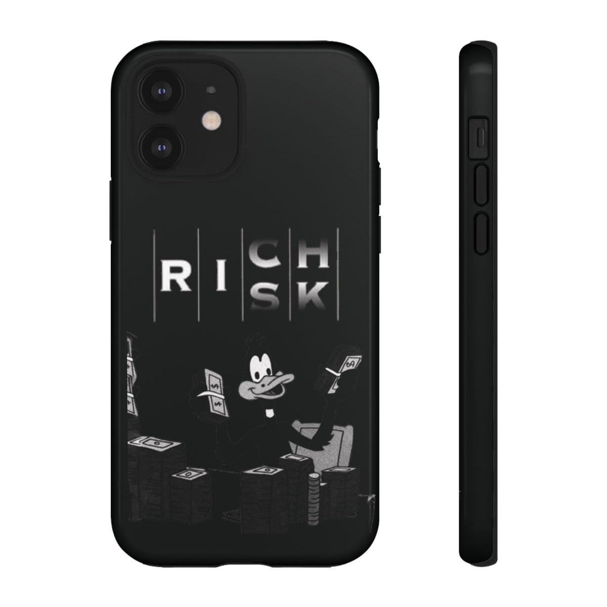Rich Risk Phone Case — Vintage Money Cartoon Protective Case