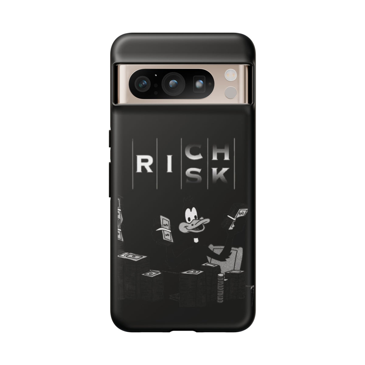 Rich Risk Phone Case — Vintage Money Cartoon Protective Case