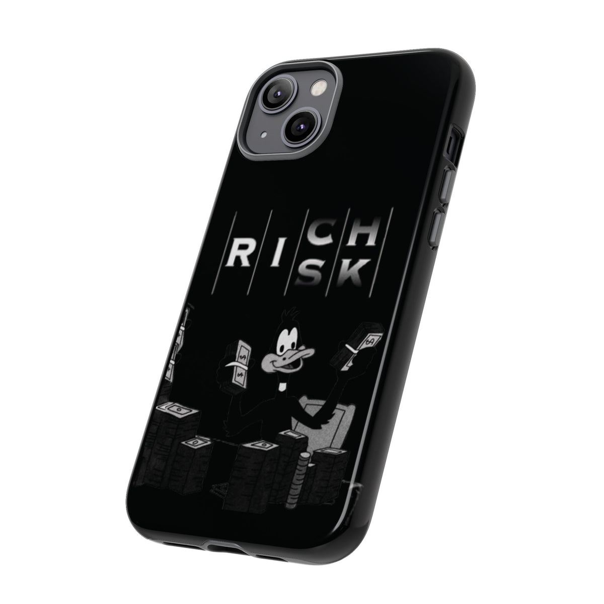 Rich Risk Phone Case — Vintage Money Cartoon Protective Case