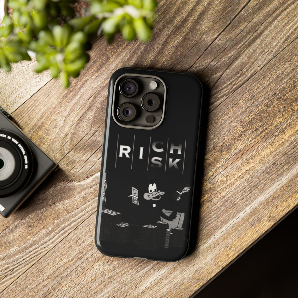Rich Risk Phone Case — Vintage Money Cartoon Protective Case