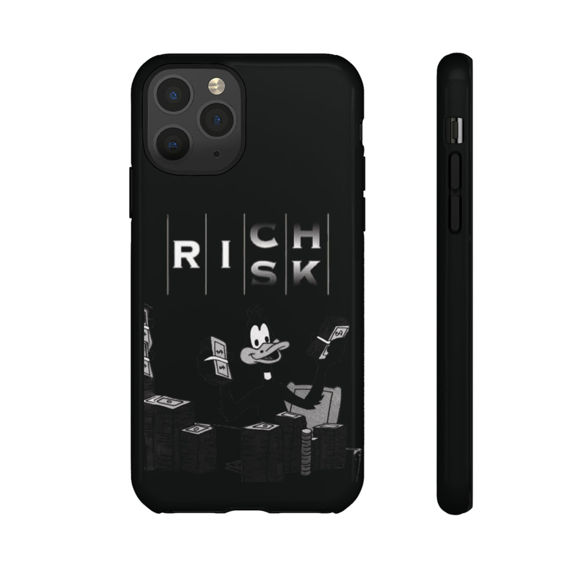 Rich Risk Phone Case — Vintage Money Cartoon Protective Case